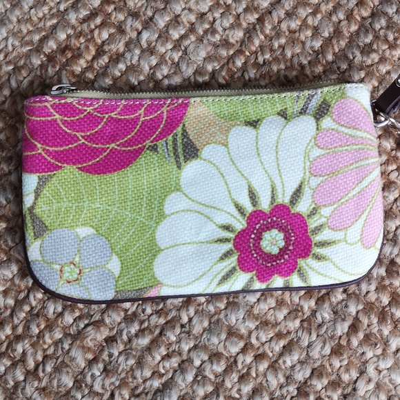 Spartina linen and leather wristlet - Picture 4 of 13
